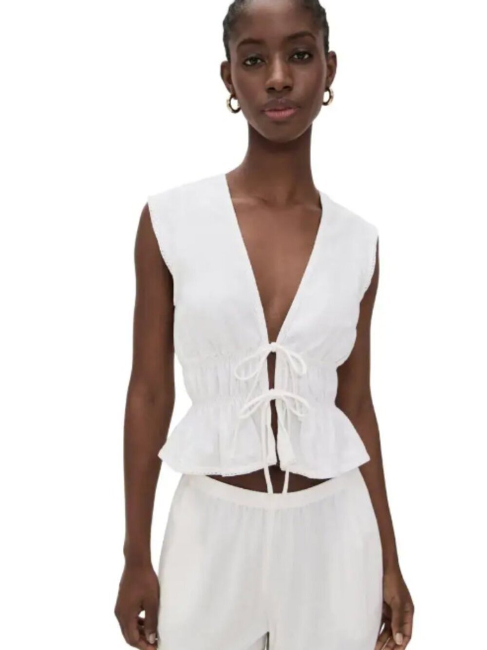 Wayf Clara Linen Blend Top